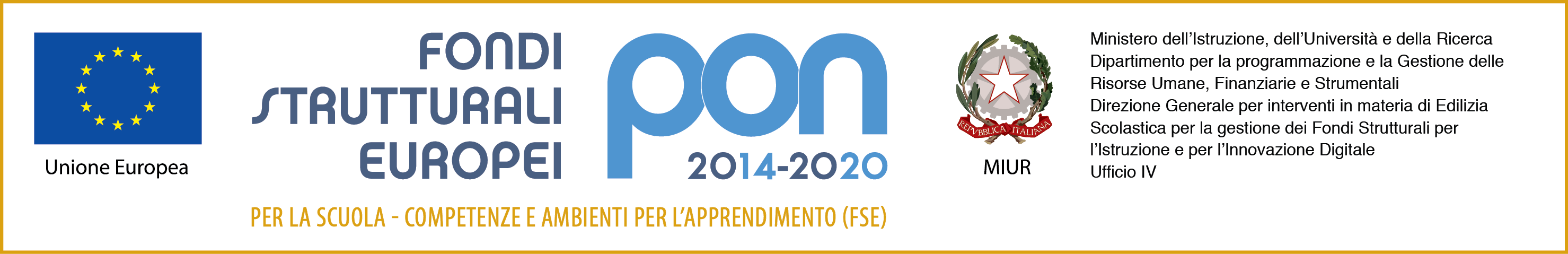 Banner PON FSE 2014-2020